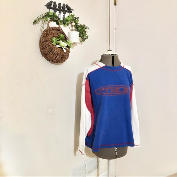 Designer 90s Colorblock Sweatshirt - Picture 3 of 6